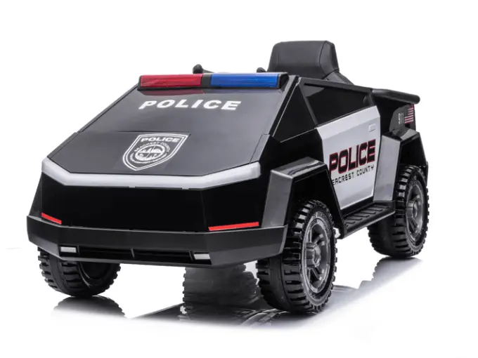 Future Police 12V 4×4 Ride-On Truck: Siren Sounds, Leather Seat, Bluetooth, Rubber Tires 1