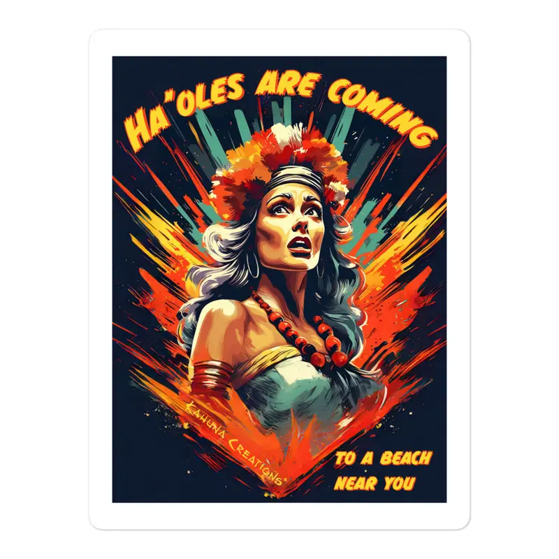 'Ha'Oles Are Coming' Humorous Retro-Style Sticker 2