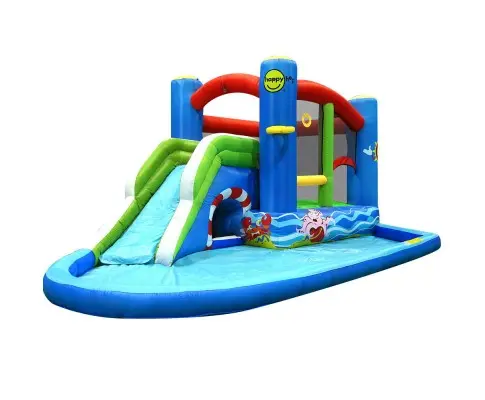 Happy Hop Inflatable Water Slide And Trampoline Combo With Splash Feature 1