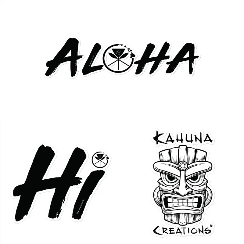 Hawaii-Themed Sticker Pack – 3-Pack 1