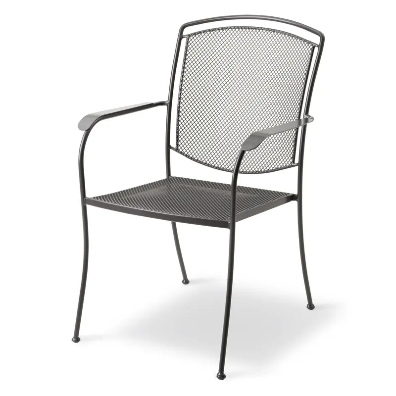 Henley Wrought Iron Mesh Stackable Chairs (Set Of 4) 1