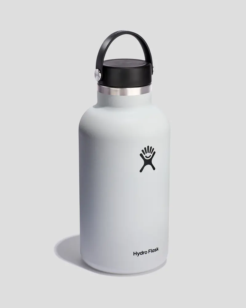 Hydro Flask Wide Mouth Water Bottle – 1.9L Insulated Container In Pure White 1