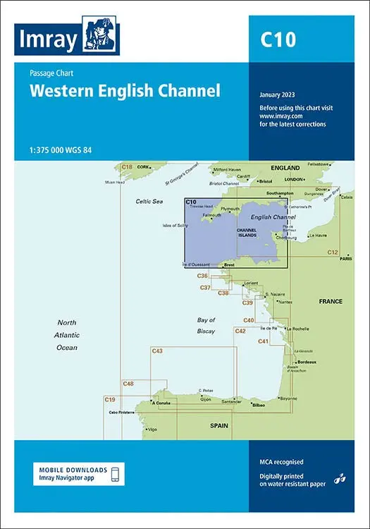 Imray C10 Passage Chart: Western English Channel 1