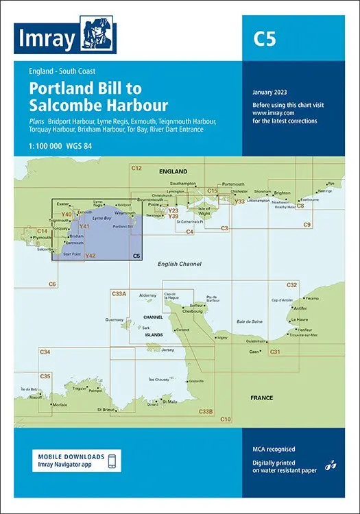 Imray C5 Coastal Chart: Portland Bill To Salcombe Harbour 1