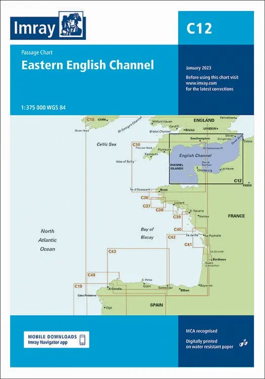 Imray Chart C12: Eastern English Channel Transit Guide 1