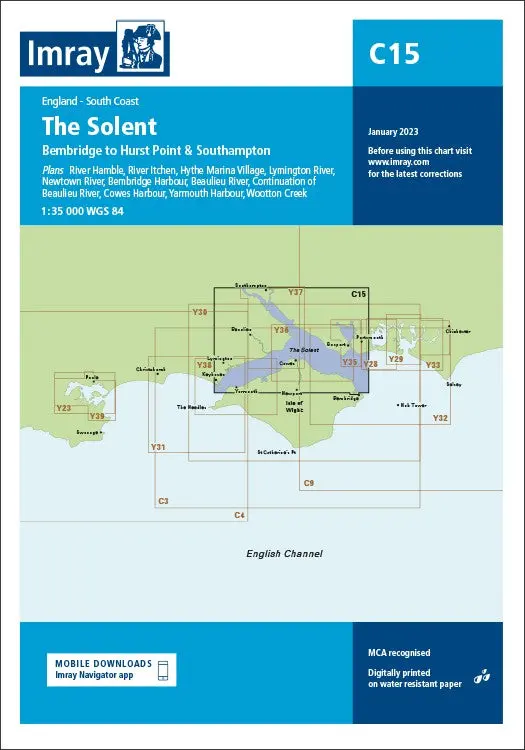 Imray Chart C15: The Solent — Cruising & Racing Chart 1