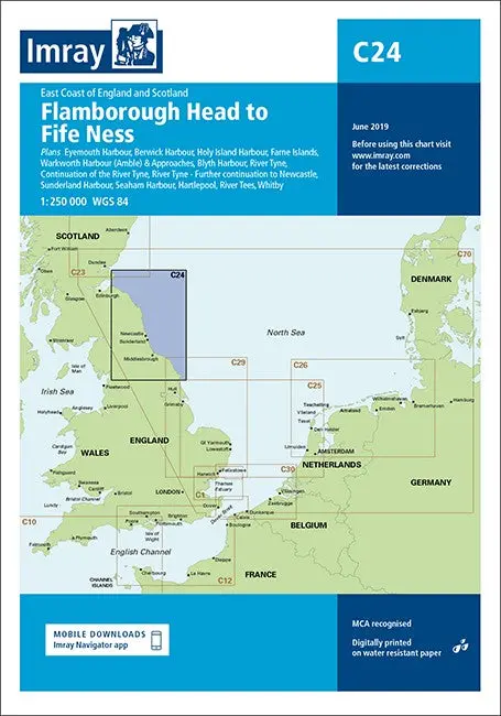 Imray Chart C24: Flamborough Head To Fife Ness Coastal Route 1