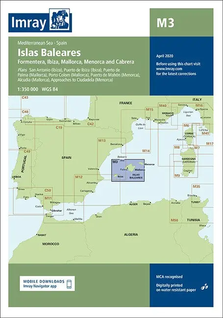 Imray M3 Balearic Islands Nautical Chart 1