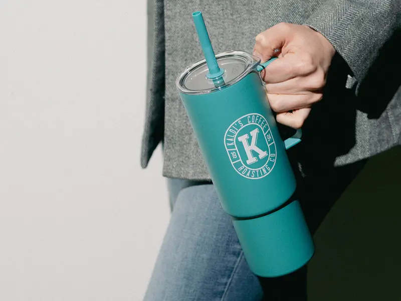 Kaldi'S Collegiate-Style Reusable Straw Tumbler 1