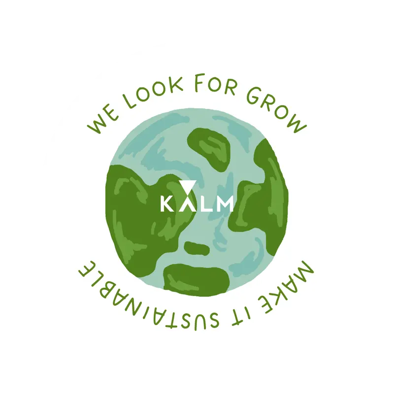 Kalm Make It Sustainable Sticker – Eco-Conscious Adhesive Design 1