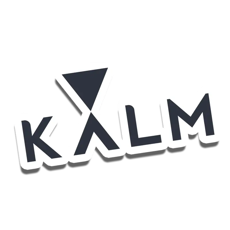 Kalm Minimalist Kalm Logo Sticker – Waterproof & Fade-Proof 1