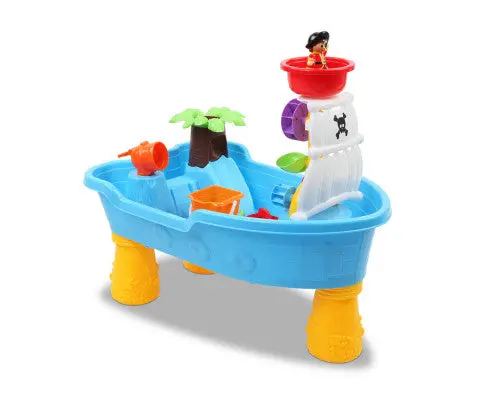 Keezi Outdoor Sand And Water Table Set – Portable Pretend Play Station For Beach-Themed Fun 1