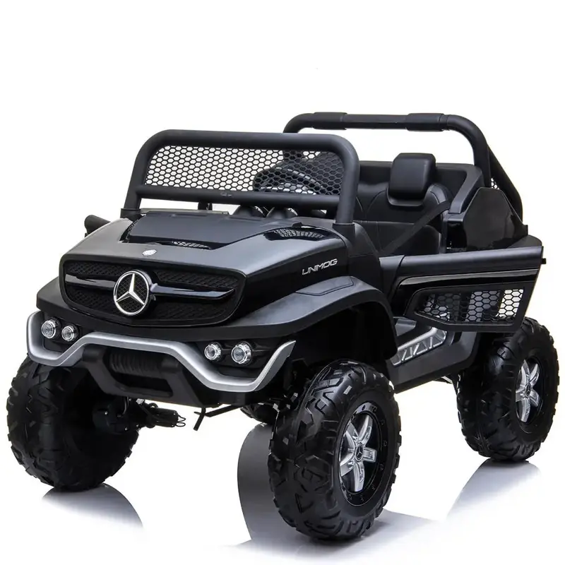 Kids On Wheelz 24V Mercedes-Benz Unimog Ride-On Atv – Dual-Seater, Black 1