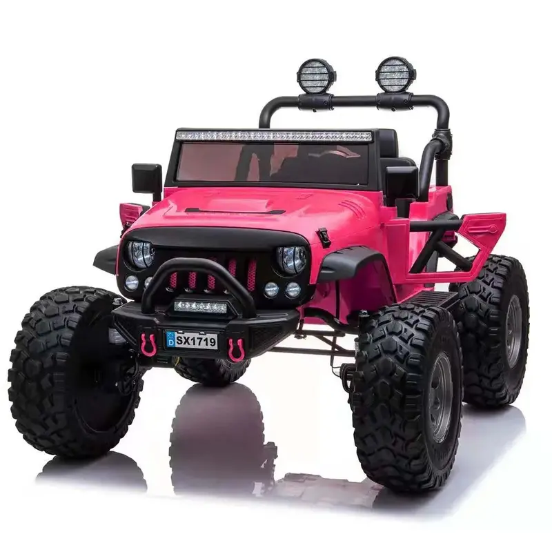 Kids On Wheelz Lifted Jeep Monster Edition – 12V Pink 2-Seater Ride-On 1