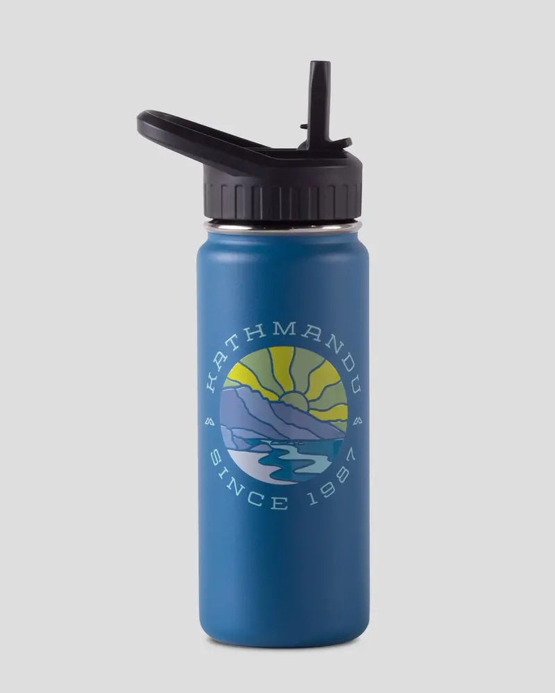 Kids' Straw-Lid Insulated Water Bottle – 530Ml In Dark Eddy 1