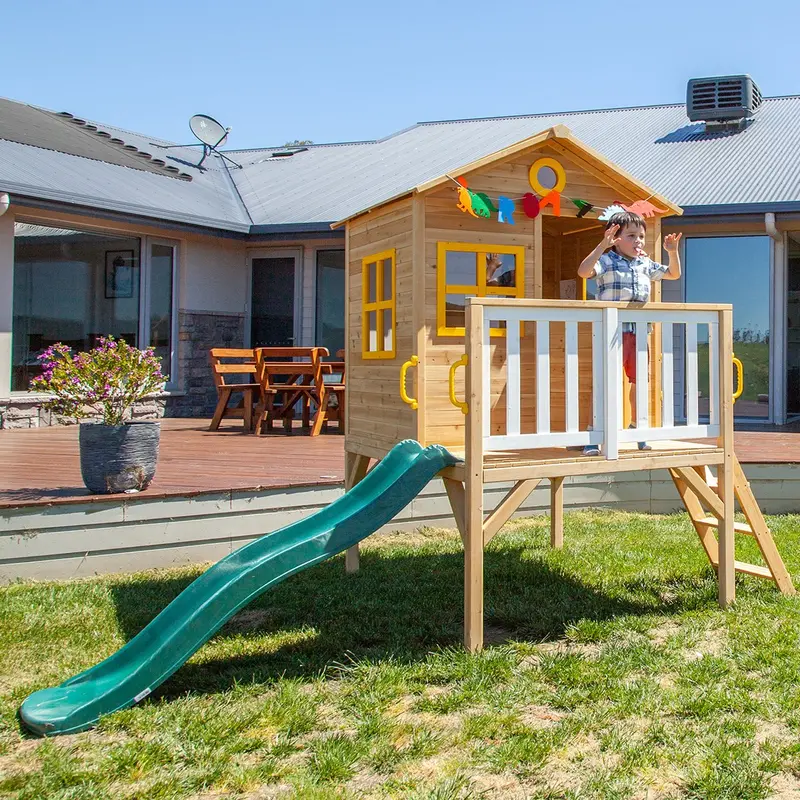 Lifespan Archie Cubby House For Kids – Includes Green Curved Slide 1