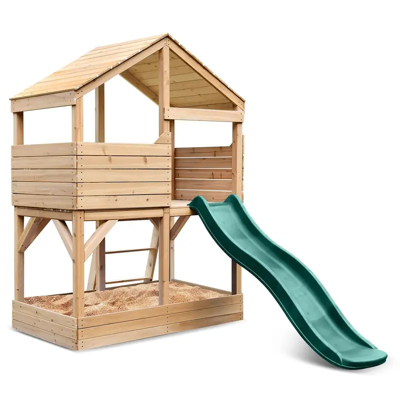 Lifespan Bentley Cubby House With Integrated Green Slide 1