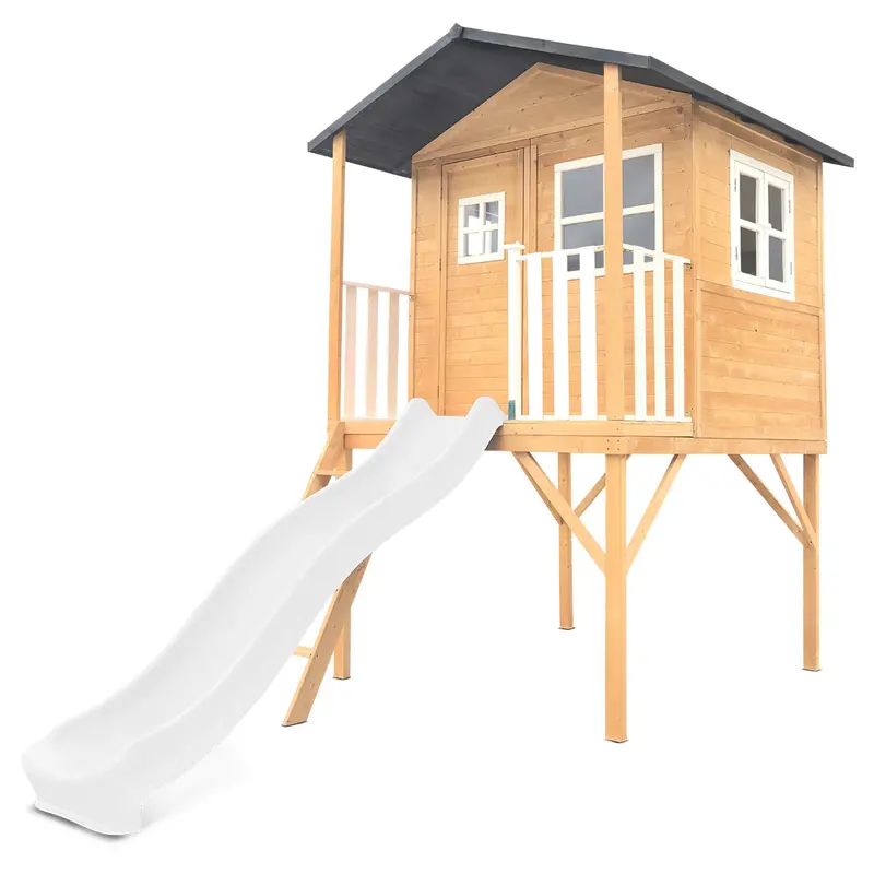 Lifespan Kids Burleigh Cubby House Including 2.2M Slide – Pure White 1