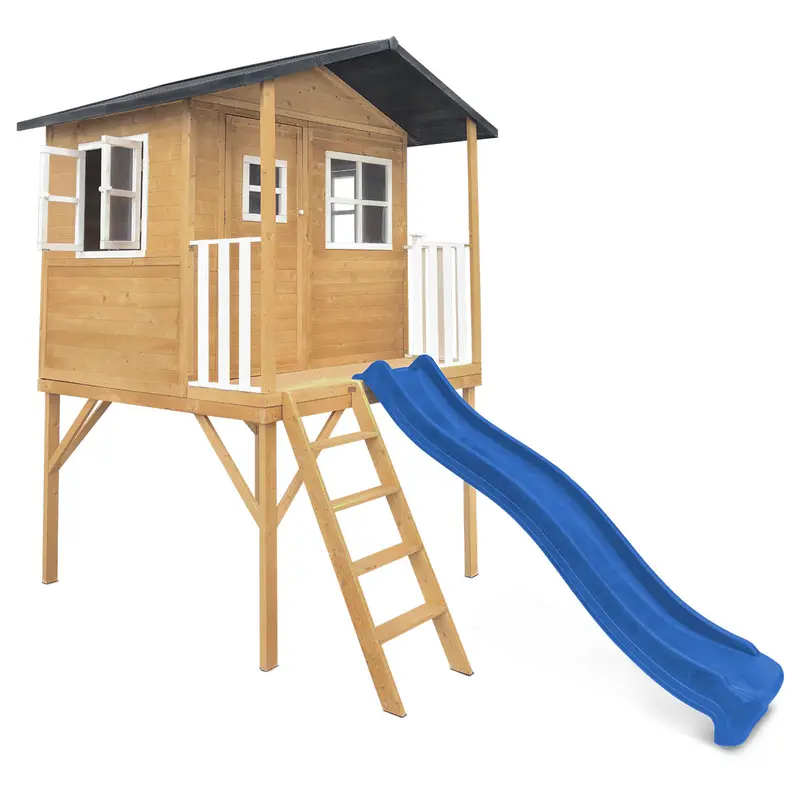 Lifespan Kids Burleigh Cubby House With 2.2M Slide – Navy Blue 1