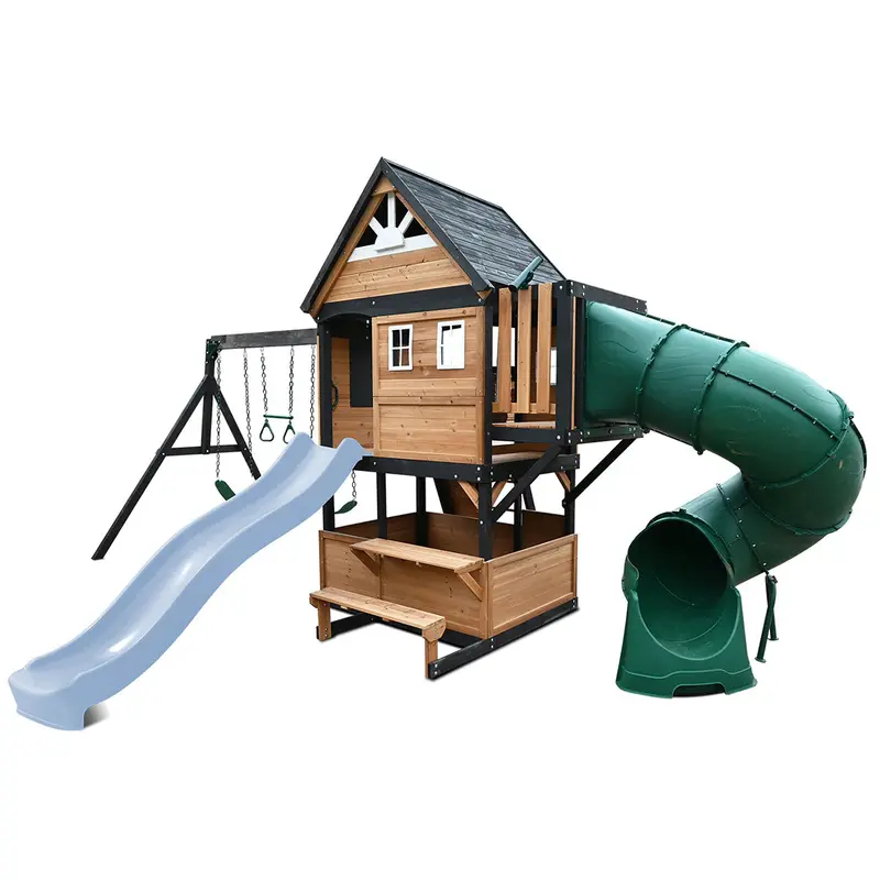 Lifespan Kids Claremont Backyard Play Set With 2.2M Slide – Light Pastel Blue 1