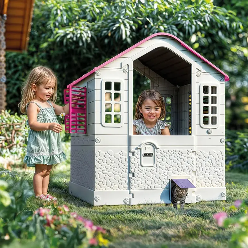 Lifespan Kids Dolu Playhouse – Pink Wooden Outdoor Play Structure 1