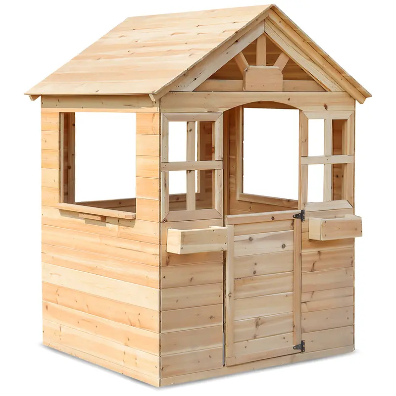 Lifespan Kids Jackson Cubby House – Wooden-Style Playhouse For Backyard Fun 1
