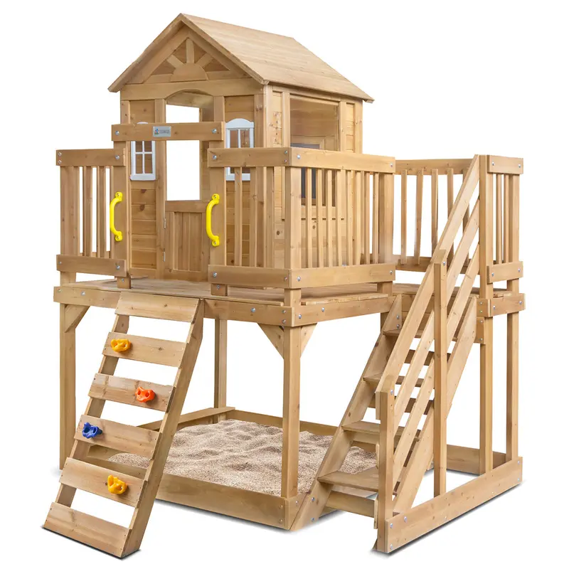 Lifespan Kids Silverton Cubby House Featuring Rock Climbing Wall 1