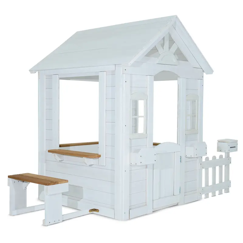 Lifespan Kids Teddy Cubby House – White V2 Prefab Playhouse For Backyards 1