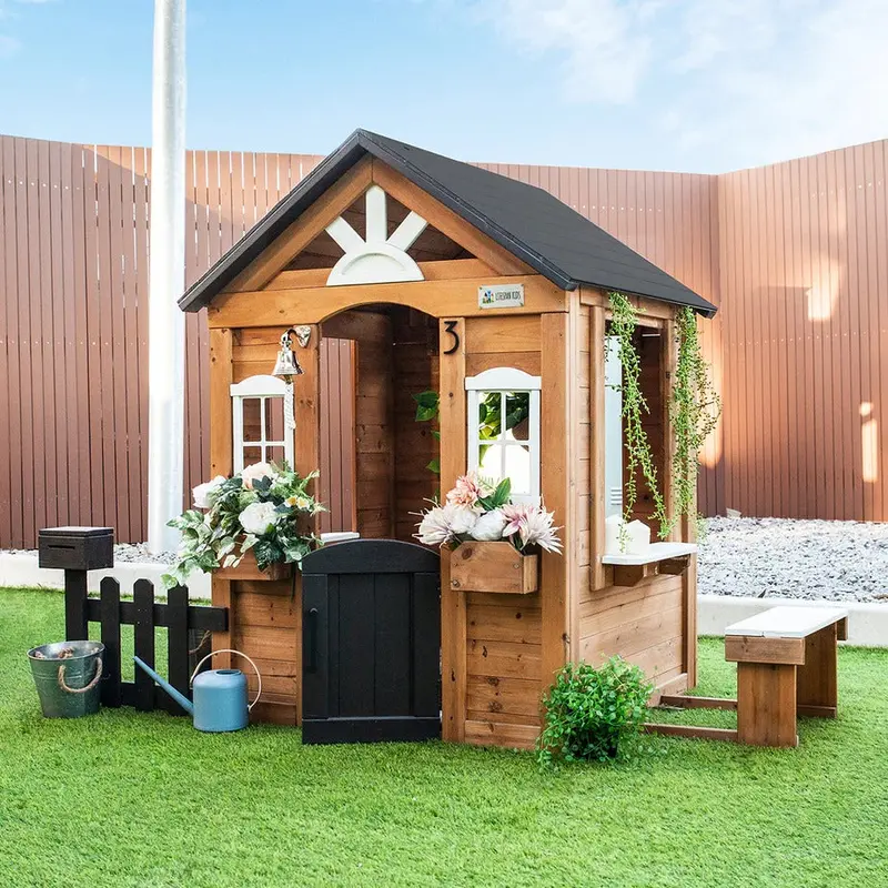 Lifespan Kids Teddy V3 Natural Timber Cubby House 1