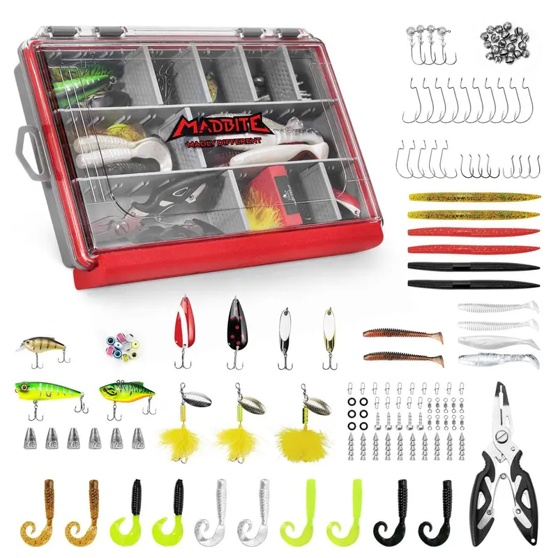 Madbite Freshwater Lure Kit – Assorted Hard And Soft Bait Collection For Bass, Trout, And Panfish 2