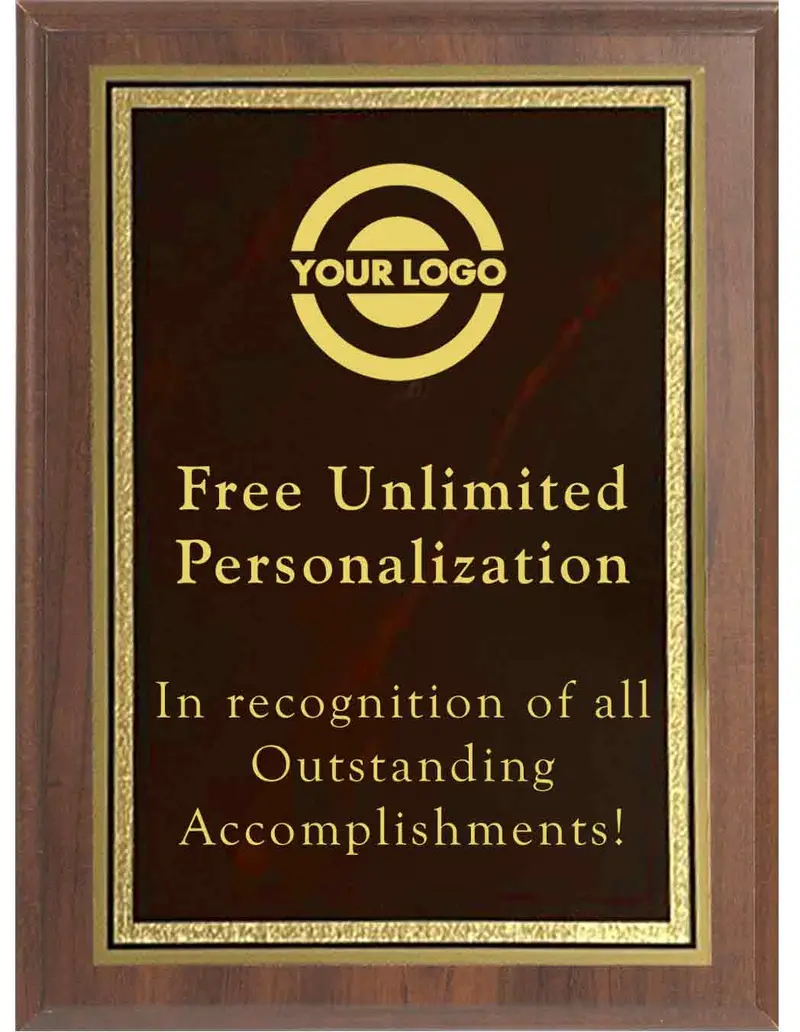 Maroon Double-Border Frosted Acrylic Plaque 1