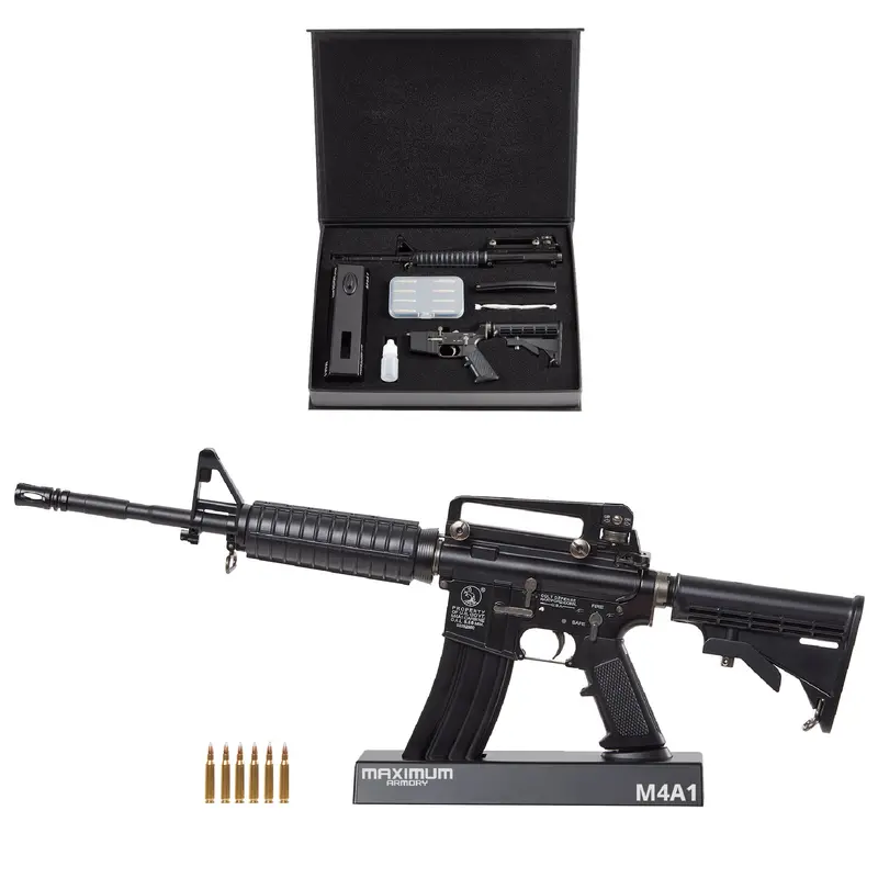 Maximum Armory 1:2.05 Scale M4A1 Carbine Model – Black Collectible Display Piece With Stand 1