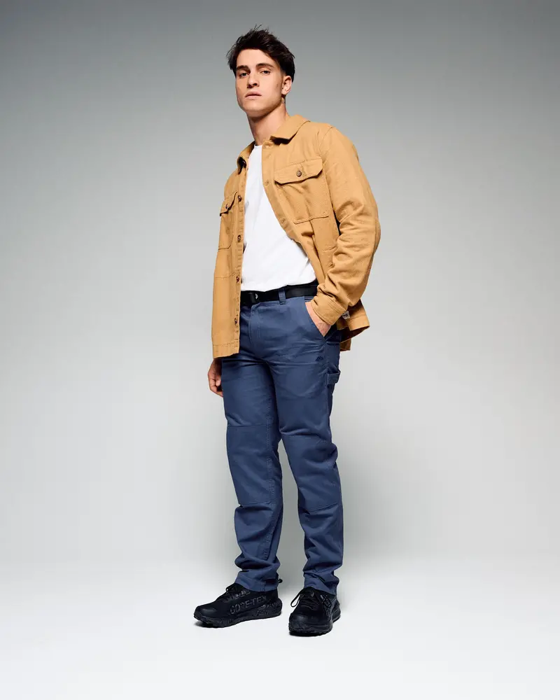 Men’S Weekend Cotton Trousers – Mid Navy 1