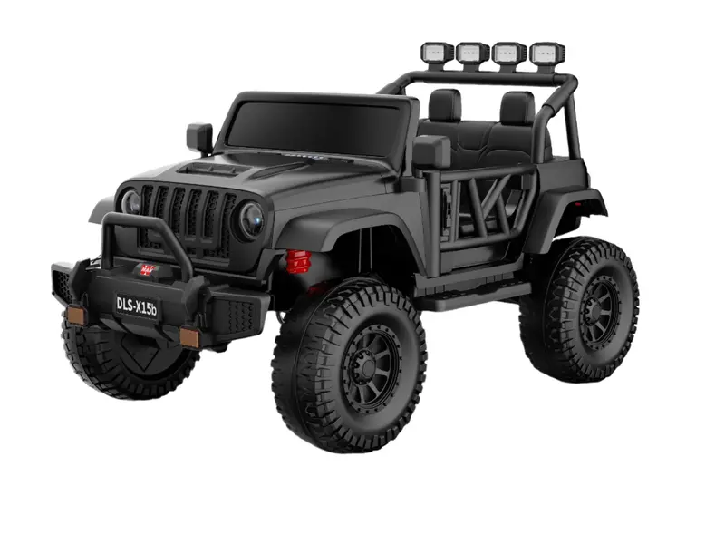 Monster Jeep 24V Dual-Seat Ride-On Vehicle With 4X4 Capability, Quad 200W Motors, Lifted Suspension & All-Terrain Rubber Tires 1