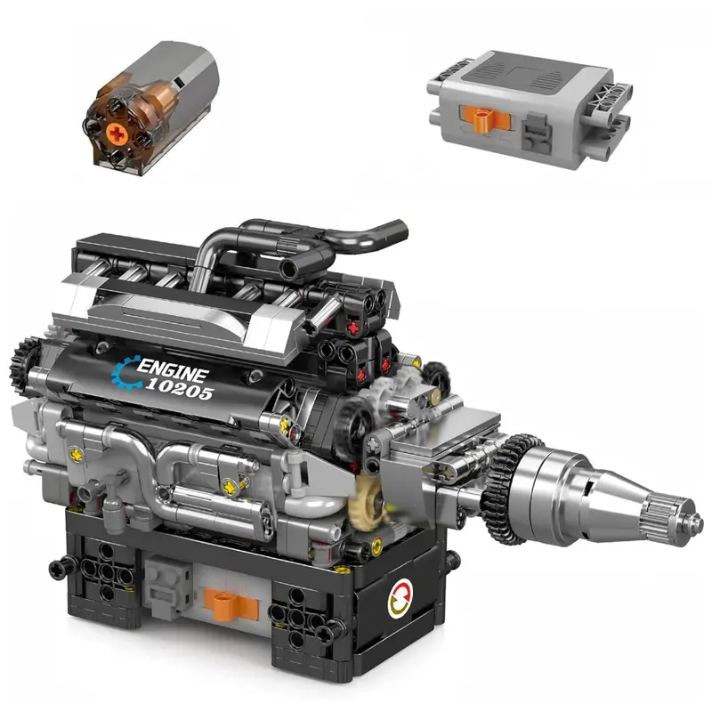 Mouldking V12 Engine Brick Model – 733+ Piece Luxury Car Powertrain Assembly Kit For Adults 1