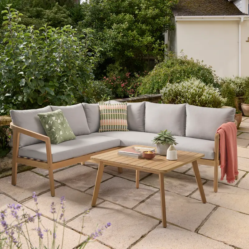 Nara Fsc-Certified Acacia Corner Set – 4-Seat Outdoor Lounge 1