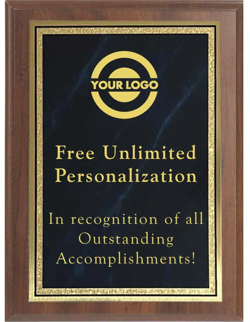 Navy Blue Double-Border Frosted Acrylic Plaque 1