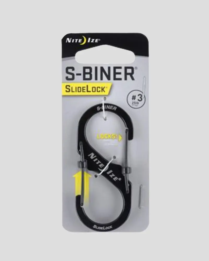 Nite Ize S-Biner Slidelock Stainless Steel Carabiner #3 – Black 1