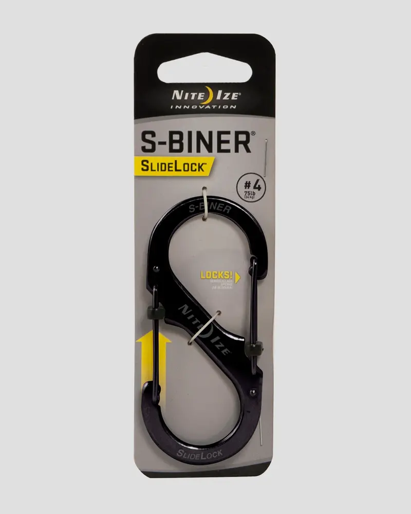 Nite Ize S-Biner Slidelock Stainless Steel Carabiner #4 – Black 1