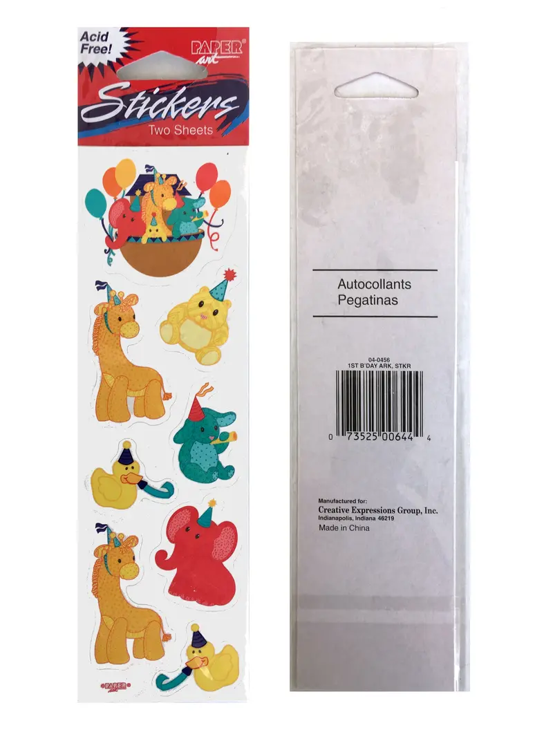 Noah’S Ark Animal-Themed Birthday Stickers – Pack Of 16 1