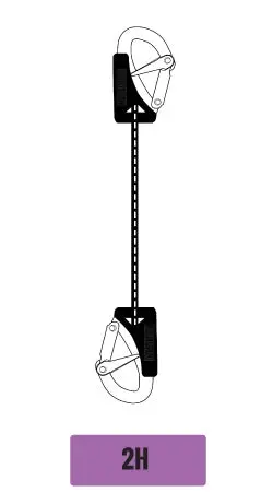 Non-Elastic Two-Hook Safety Tether For Marine Use 1