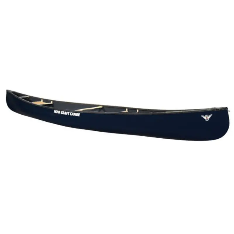 Nova Craft Fox 14 Canoe – Blue Steel Flat-Bottom Wooden Frame 1