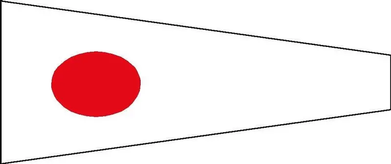 Number 1 Pennant Flag – 26 Cm × 58 Cm Nautical Signal Flag 1