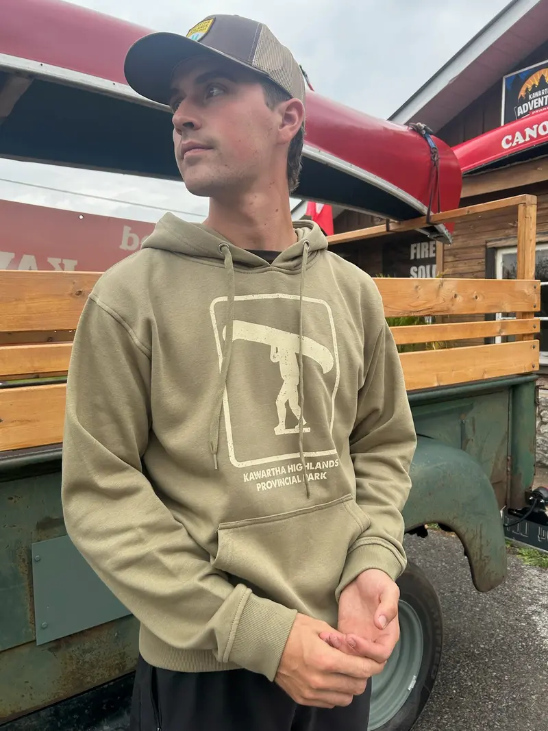 Olive Green Portage Hoodie – Kawartha Highlands Provincial Park 1