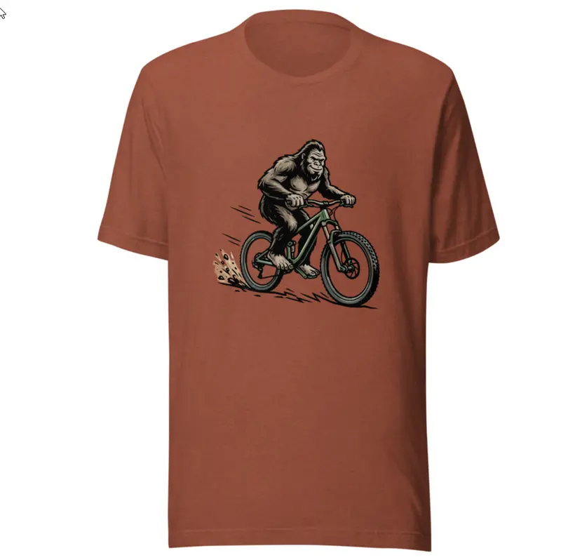 Ooc Sasquatch Bigfoot Mountain Biking T-Shirt 3