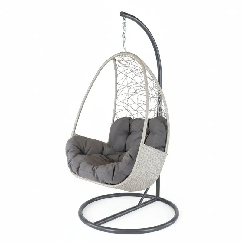 Palma Single Wicker Hanging Egg Chair 1
