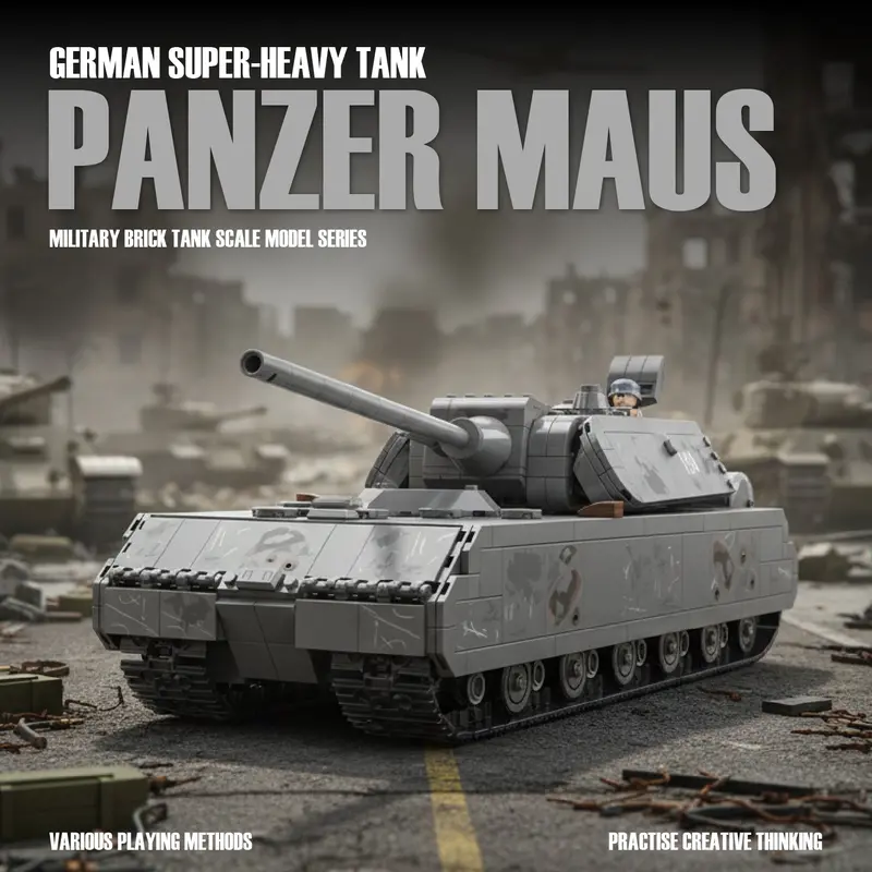 Panlos Maus Viii Super-Heavy Tank Brick Model – Precision Engineering Brick Set 1