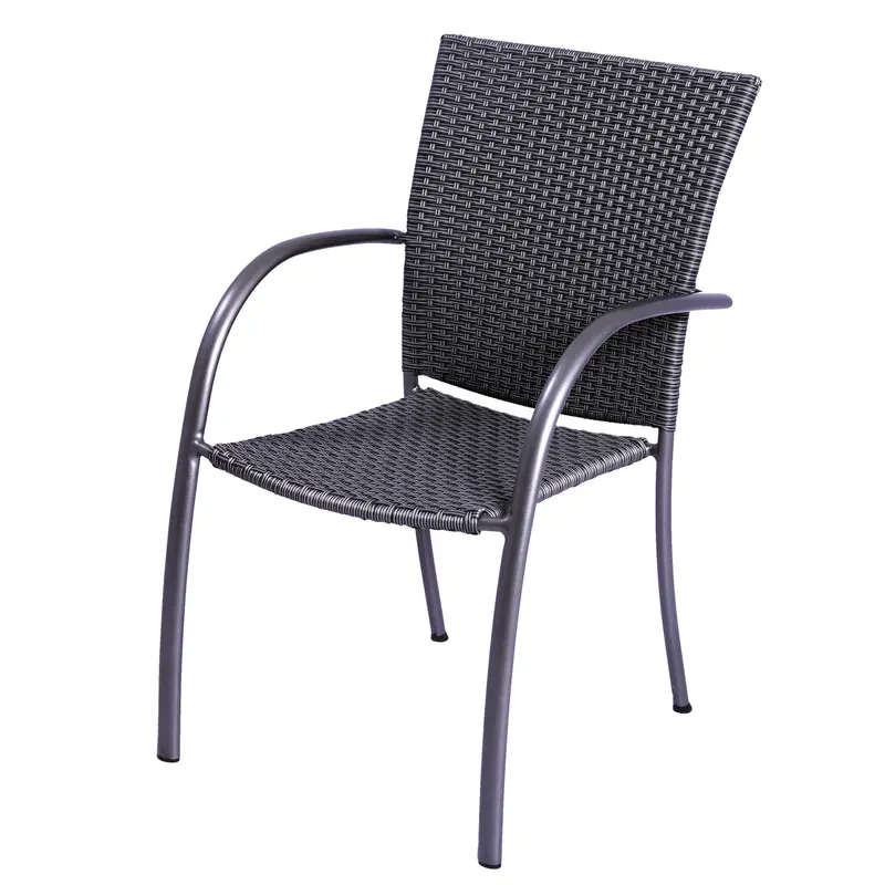 Pilano All-Weather Woven Stackable Armchair – Modern Patio Seating 1
