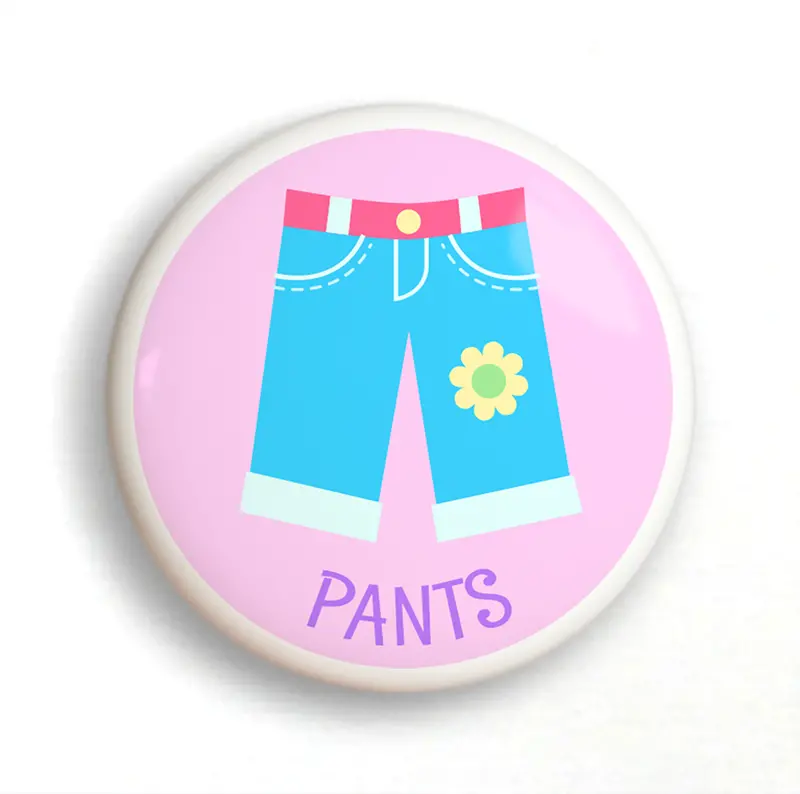 Pink Ceramic Pants-Themed Dresser Knob – 2-Inch Girl’S Drawer Pull 1