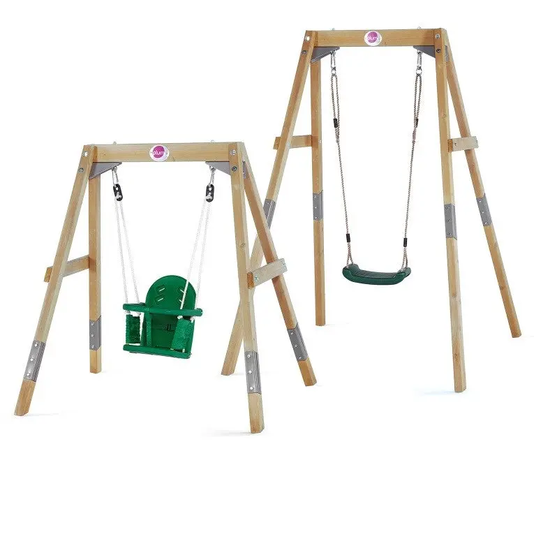 Plum 2-In-1 Adjustable Wooden Swing Set – Latest Generation 1